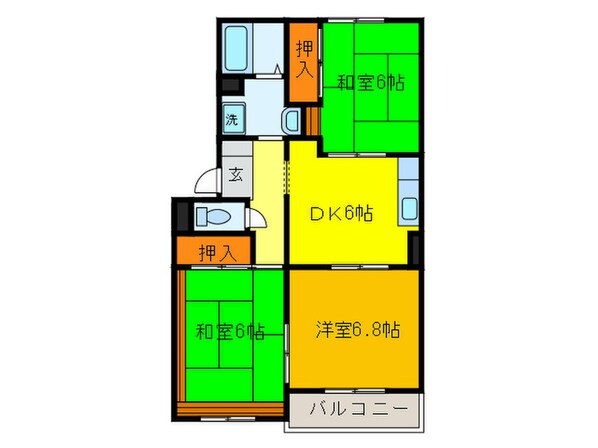 フラワーヒルまつもとの物件間取画像